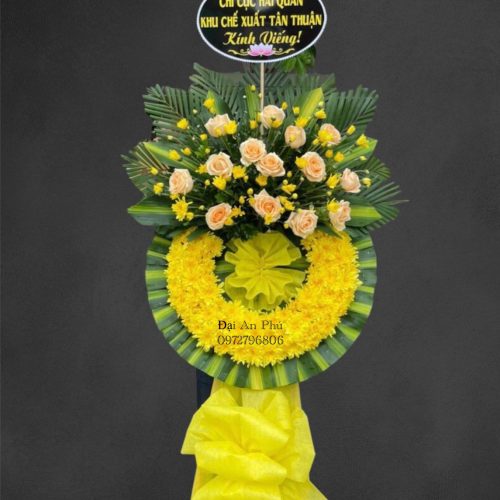 Vòng hoa viếng đám tang giá rẻ #HCB13 ,.shop hoa tươi Sa Đéc
