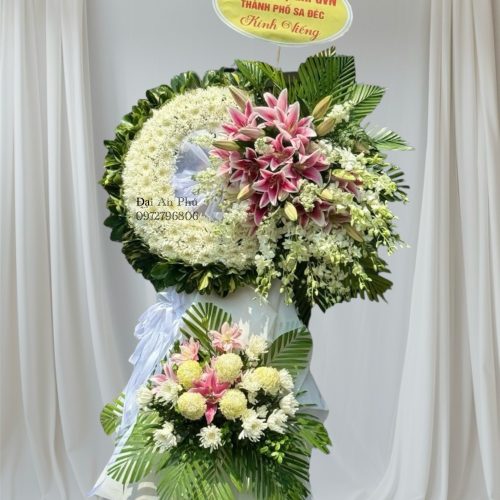 Hoa tươi sa đéc,hoa chia buồn, hoa đám tang #HCB39